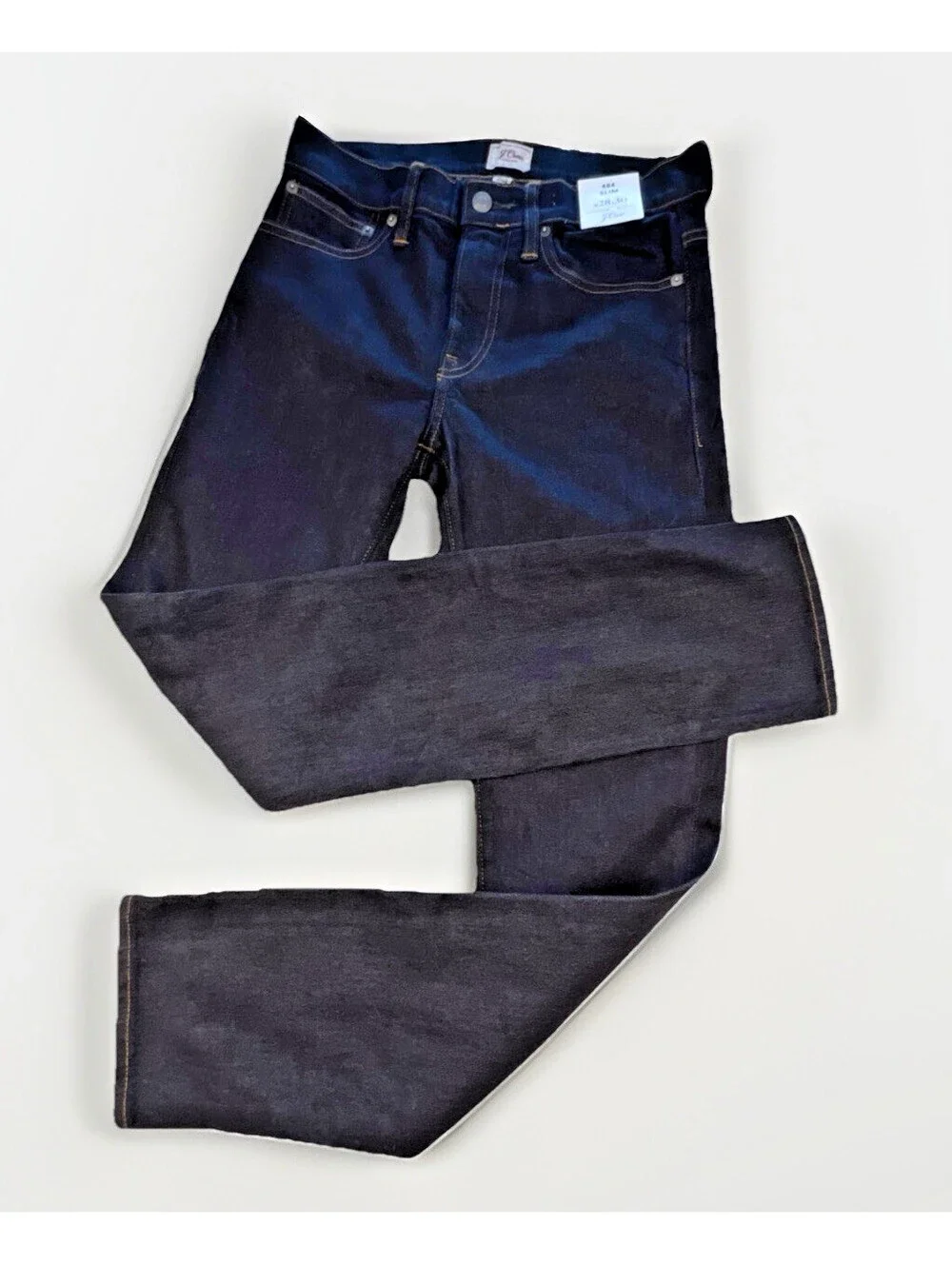 NWT J Crew 484 Jeans Kurabo Japanese Denim Men 30x30 Blue Dk Wash Slim Straight